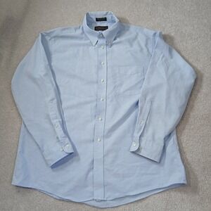 Barrington Oxford Mens Dress Top17 1/2- 34/35 Light Blue Button Down Long Sleeve